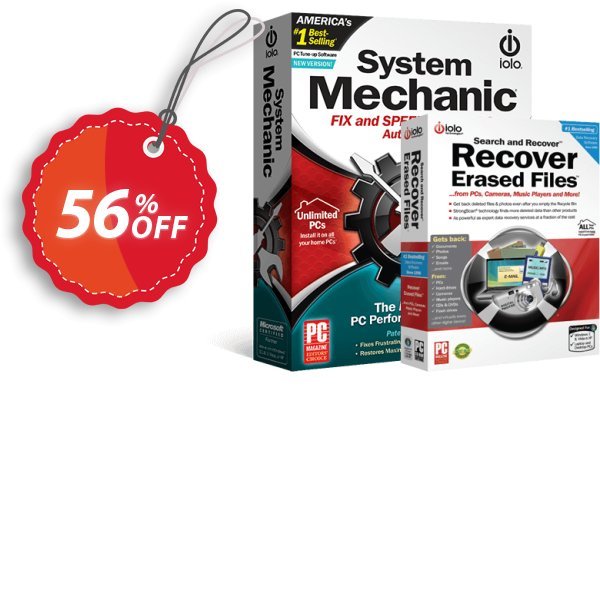 System Mechanic + Search and Recover Bundle Coupon, discount Save on Bundle Offer!. Promotion: excellent promo code of System Mechanic + Search and Recover Bundle 2024