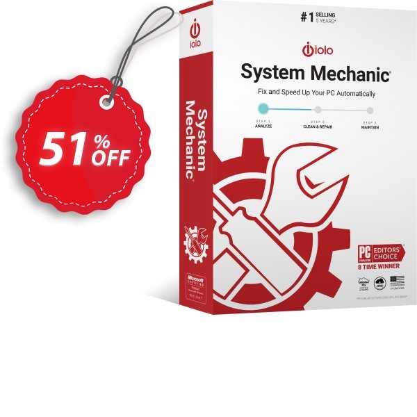 System Mechanic 15 Month Coupon, discount 3 months extra - FREE. Promotion: staggering promotions code of System Mechanic 15 Month 2024