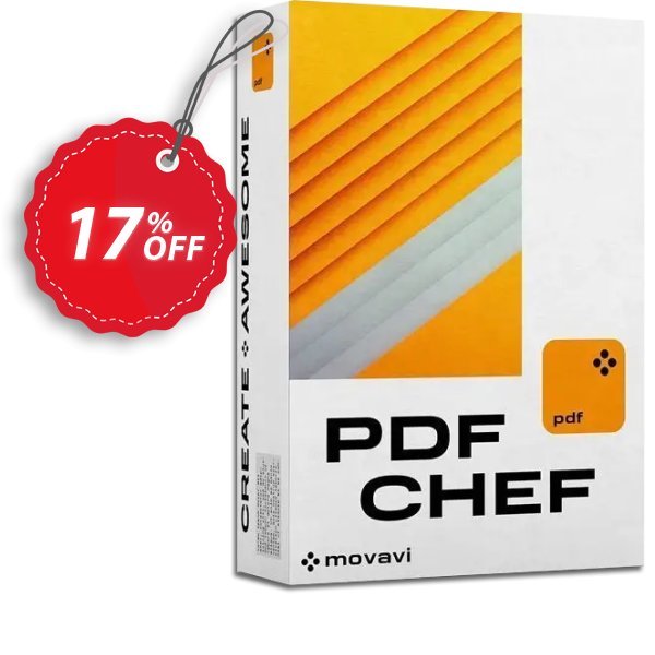 PDFChef by Movavi, Lifetime Plan for 3 PCs  Coupon, discount 17% OFF Movavi PDF Editor Lifetime license for 3 PCs, verified. Promotion: Excellent promo code of Movavi PDF Editor Lifetime license for 3 PCs, tested & approved