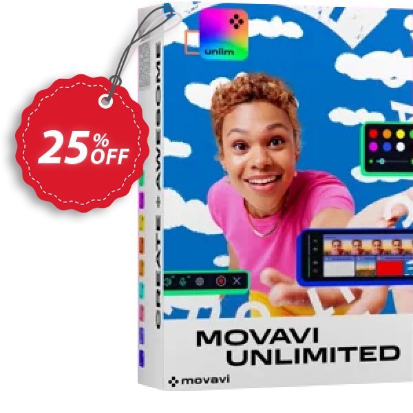 Movavi Unlimited Coupon, discount 20% OFF Movavi Unlimited 1-year, verified. Promotion: Excellent promo code of Movavi Unlimited 1-year, tested & approved