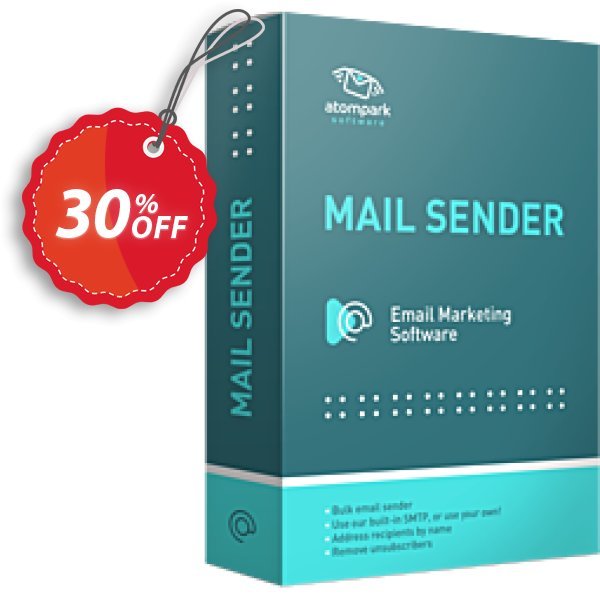 Atomic Mail Sender Coupon, discount 30% OFF Atomic Mail Sender, verified. Promotion: Staggering promotions code of Atomic Mail Sender, tested & approved