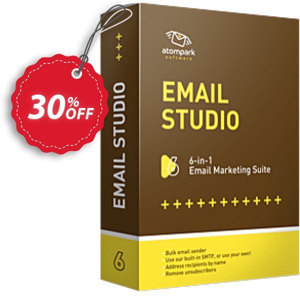 Atomic Email Studio Coupon, discount 30% OFF Atomic Email Studio, verified. Promotion: Staggering promotions code of Atomic Email Studio, tested & approved