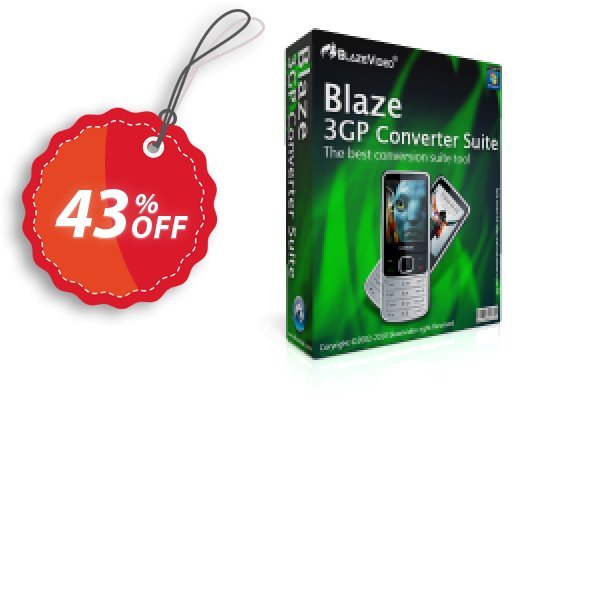 BlazeVideo 3GP Converter Suite Coupon, discount Save 42% Off. Promotion: awesome discount code of BlazeVideo 3GP Converter Suite 2024