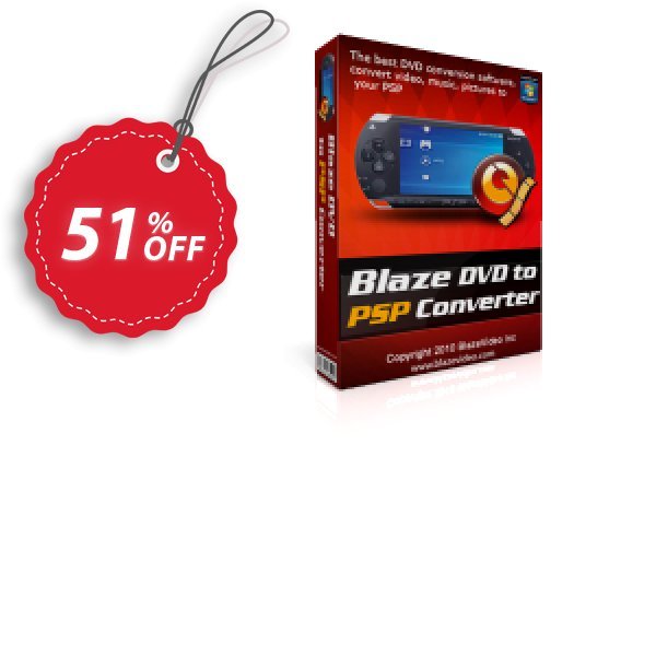BlazeVideo DVD to PSP Converter Coupon, discount Save 50% Off. Promotion: amazing discounts code of BlazeVideo DVD to PSP Converter 2024