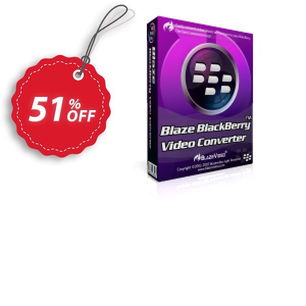 BlazeVideo BlackBerry Video Converter Coupon, discount Save 50% Off. Promotion: staggering sales code of BlazeVideo BlackBerry Video Converter 2024
