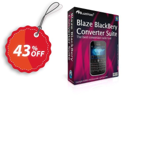 BlazeVideo BlackBerry Converter Suite Coupon, discount Save 42% Off. Promotion: awesome promotions code of BlazeVideo BlackBerry Converter Suite 2024