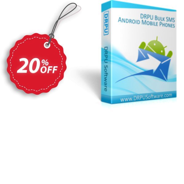 DRPU Bulk SMS Software for Android Mobile Phones Coupon, discount Wide-site discount 2025 DRPU Bulk SMS Software for Android Mobile Phones. Promotion: excellent discounts code of DRPU Bulk SMS Software for Android Mobile Phones 2024