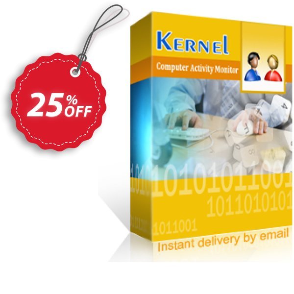 Kernel Computer Activity Monitor, 25 Employees  Coupon, discount 25% OFF Kernel Computer Activity Monitor (25 Employees), verified. Promotion: Staggering deals code of Kernel Computer Activity Monitor (25 Employees), tested & approved