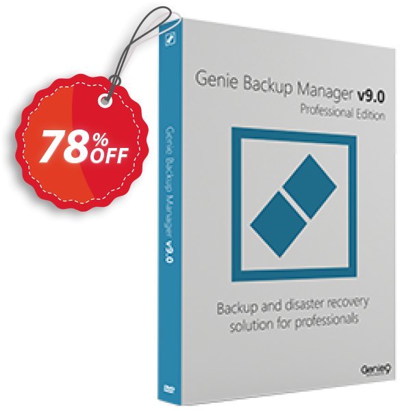 Genie Backup Manager PRO 9 Coupon, discount Genie Backup Manager Professional 9 Special sales code 2024. Promotion: wondrous promotions code of Genie Backup Manager Professional 9 2024