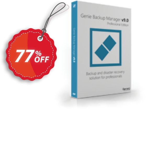 Genie Backup Manager PRO 9, 3 Pack  Coupon, discount Genie Backup Manager Professional 9 - 3 Pack super discount code 2024. Promotion: super discount code of Genie Backup Manager Professional 9 - 3 Pack 2024