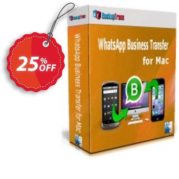 Backuptrans WhatsApp Business Transfer for MAC, Business Edition Coupon, discount 10% OFF Backuptrans WhatsApp Business Transfer for Mac (Business Edition), verified. Promotion: Special promotions code of Backuptrans WhatsApp Business Transfer for Mac (Business Edition), tested & approved