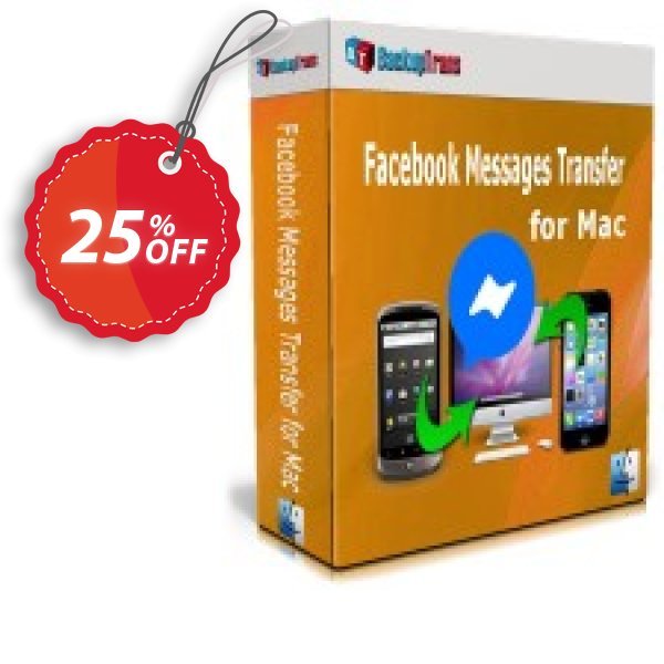 Backuptrans Facebook Messages Transfer for MAC, Business Edition Coupon, discount 10% OFF Backuptrans Facebook Messages Transfer for Mac (Business Edition), verified. Promotion: Special promotions code of Backuptrans Facebook Messages Transfer for Mac (Business Edition), tested & approved