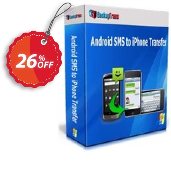 Backuptrans Android SMS to iPhone Transfer Coupon, discount Backuptrans Android SMS to iPhone Transfer (Personal Edition) stunning discount code 2024. Promotion: amazing offer code of Backuptrans Android SMS to iPhone Transfer (Personal Edition) 2024