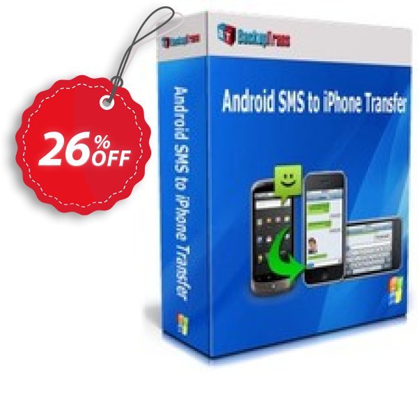 Backuptrans Android SMS to iPhone Transfer, Business Edition  Coupon, discount Backuptrans Android SMS to iPhone Transfer (Business Edition) imposing discounts code 2024. Promotion: staggering promo code of Backuptrans Android SMS to iPhone Transfer (Business Edition) 2024