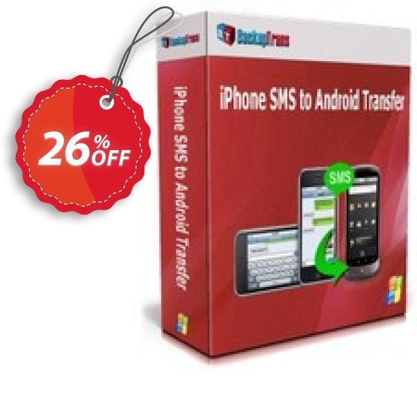 Backuptrans iPhone SMS to Android Transfer Coupon, discount Backuptrans iPhone SMS to Android Transfer (Personal Edition) marvelous discounts code 2024. Promotion: excellent promo code of Backuptrans iPhone SMS to Android Transfer (Personal Edition) 2024