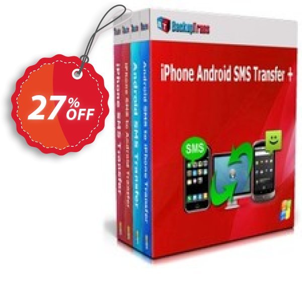 Backuptrans iPhone Android SMS Transfer + Coupon, discount Holiday Deals. Promotion: awful deals code of Backuptrans iPhone Android SMS Transfer + (Personal Edition) 2024