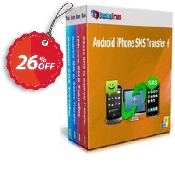 Backuptrans Android iPhone SMS Transfer +, Family Edition Coupon, discount Holiday Deals. Promotion: awesome offer code of Backuptrans Android iPhone SMS Transfer + (Family Edition) 2024
