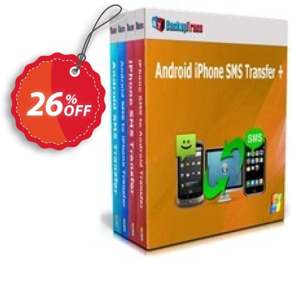 Backuptrans Android iPhone SMS Transfer +, Business Edition  Coupon, discount Holiday Deals. Promotion: wonderful discount code of Backuptrans Android iPhone SMS Transfer + (Business Edition) 2024