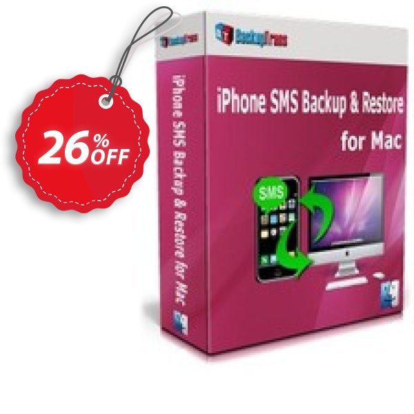 Backuptrans iPhone SMS Backup & Restore for MAC, Family Edition Coupon, discount Backuptrans iPhone SMS Backup & Restore for Mac (Family Edition) stirring deals code 2025. Promotion: imposing sales code of Backuptrans iPhone SMS Backup & Restore for Mac (Family Edition) 2024