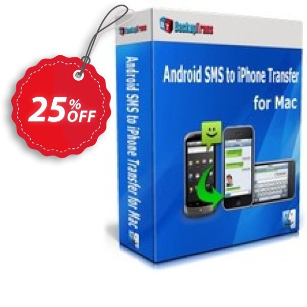 Backuptrans Android SMS to iPhone Transfer for MAC, Business Edition Coupon, discount Backuptrans Android SMS to iPhone Transfer for Mac (Business Edition) stirring discount code 2025. Promotion: imposing offer code of Backuptrans Android SMS to iPhone Transfer for Mac (Business Edition) 2024