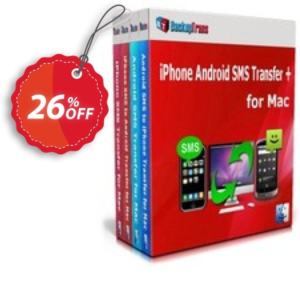 Backuptrans iPhone Android SMS Transfer + for MAC Coupon, discount Holiday Deals. Promotion: impressive promo code of Backuptrans iPhone Android SMS Transfer + for Mac (Personal Edition) 2024