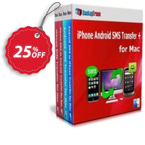 Backuptrans iPhone Android SMS Transfer + for MAC, Family Edition  Coupon, discount Holiday Deals. Promotion: formidable discounts code of Backuptrans iPhone Android SMS Transfer + for Mac (Family Edition) 2024