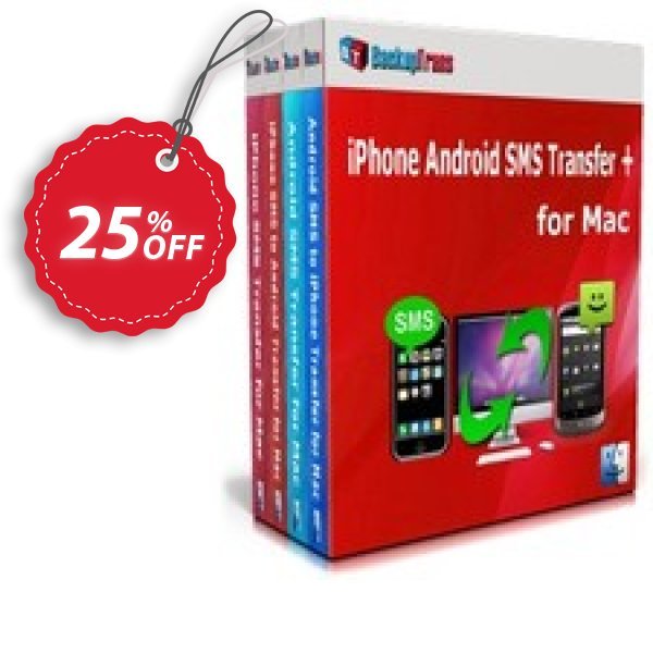 Backuptrans iPhone Android SMS Transfer + for MAC, Family Edition Coupon, discount Holiday Deals. Promotion: formidable discounts code of Backuptrans iPhone Android SMS Transfer + for Mac (Family Edition) 2024