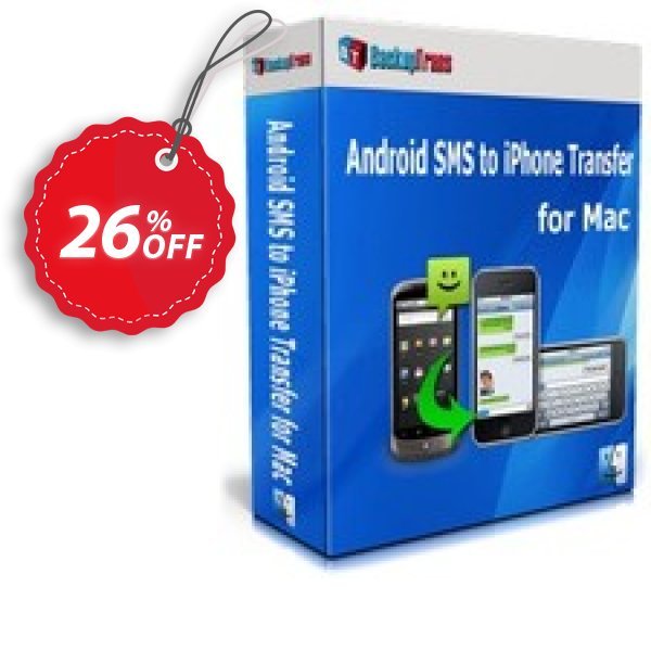 Backuptrans Android iPhone SMS Transfer + for MAC Coupon, discount Holiday Deals. Promotion: marvelous offer code of Backuptrans Android iPhone SMS Transfer + for Mac (Personal Edition) 2024