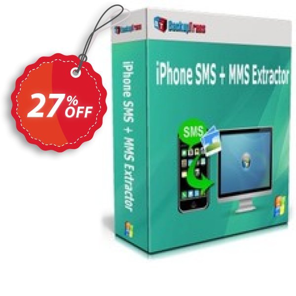 Backuptrans iPhone SMS + MMS Extractor, Family Edition  Coupon, discount Holiday Deals. Promotion: imposing offer code of Backuptrans iPhone SMS + MMS Extractor (Family Edition) 2024