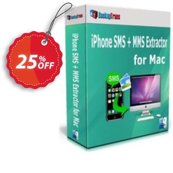 Backuptrans iPhone SMS + MMS Extractor for MAC Coupon, discount Holiday Deals. Promotion: impressive promo code of Backuptrans iPhone SMS + MMS Extractor for Mac (Personal Edition) 2024