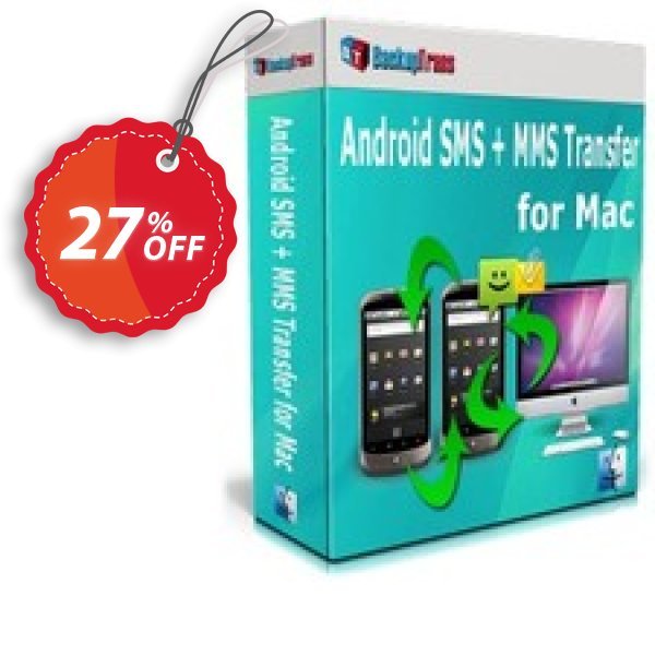 Backuptrans Android SMS + MMS Transfer for MAC Coupon, discount Holiday Deals. Promotion: marvelous offer code of Backuptrans Android SMS + MMS Transfer for Mac (Personal Edition) 2024