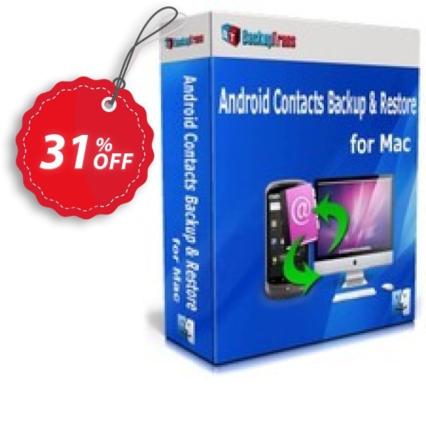 Backuptrans Android Contacts Backup & Restore for MAC, Business Edition Coupon, discount Backuptrans Android Contacts Backup & Restore for Mac (Business Edition) fearsome promo code 2025. Promotion: formidable discount code of Backuptrans Android Contacts Backup & Restore for Mac (Business Edition) 2024