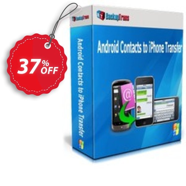 Backuptrans Android Contacts to iPhone Transfer, One-Time Usage  Coupon, discount Backuptrans Android Contacts to iPhone Transfer (One-Time Usage) special deals code 2024. Promotion: hottest sales code of Backuptrans Android Contacts to iPhone Transfer (One-Time Usage) 2024