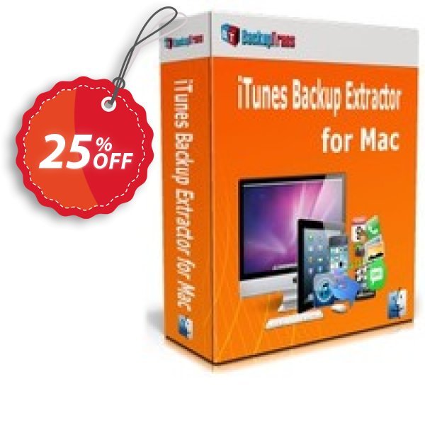 Backuptrans iTunes Backup Extractor for MAC, Family Edition Coupon, discount Backuptrans iTunes Backup Extractor for Mac (Family Edition) staggering discount code 2025. Promotion: stunning offer code of Backuptrans iTunes Backup Extractor for Mac (Family Edition) 2024