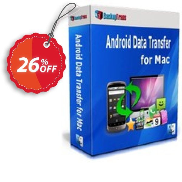 Backuptrans Android Data Transfer for MAC Coupon, discount Backuptrans Android Data Transfer for Mac (Personal Edition) exclusive offer code 2024. Promotion: special deals code of Backuptrans Android Data Transfer for Mac (Personal Edition) 2024