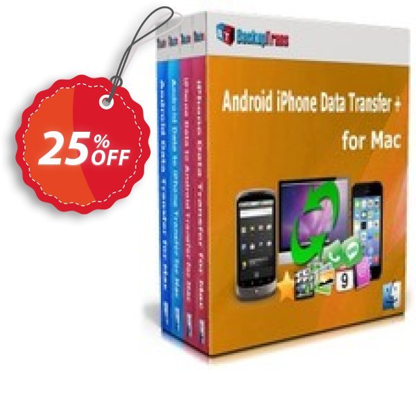 Backuptrans Android iPhone Data Transfer + for MAC, Business Edition Coupon, discount Holiday Deals. Promotion: fearsome discounts code of Backuptrans Android iPhone Data Transfer + for Mac (Business Edition) 2024
