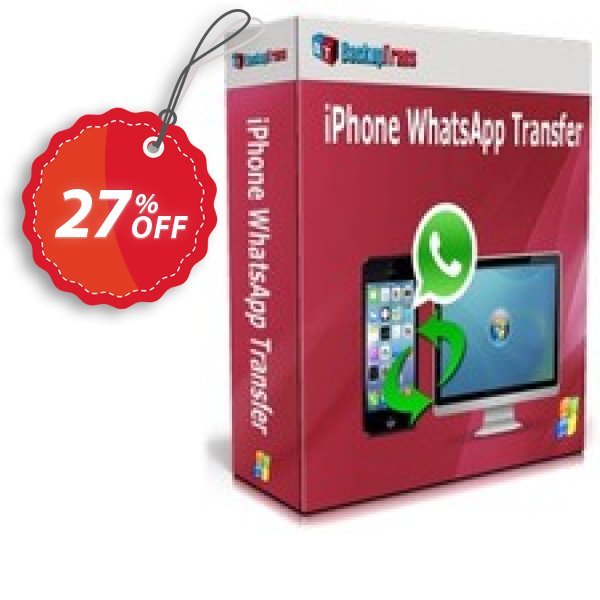 Backuptrans iPhone WhatsApp Transfer, Family Edition Coupon, discount Backuptrans iPhone WhatsApp Transfer (Family Edition) awful deals code 2025. Promotion: wondrous sales code of Backuptrans iPhone WhatsApp Transfer (Family Edition) 2024