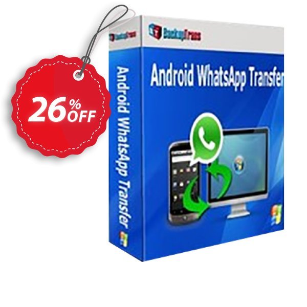 Backuptrans Android WhatsApp Transfer Coupon, discount Backuptrans Android WhatsApp Transfer(Personal Edition) exclusive offer code 2024. Promotion: special deals code of Backuptrans Android WhatsApp Transfer(Personal Edition) 2024