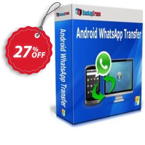 Backuptrans Android WhatsApp Transfer, Family Edition  Coupon, discount Backuptrans Android WhatsApp Transfer(Family Edition) awesome discount code 2024. Promotion: exclusive offer code of Backuptrans Android WhatsApp Transfer(Family Edition) 2024