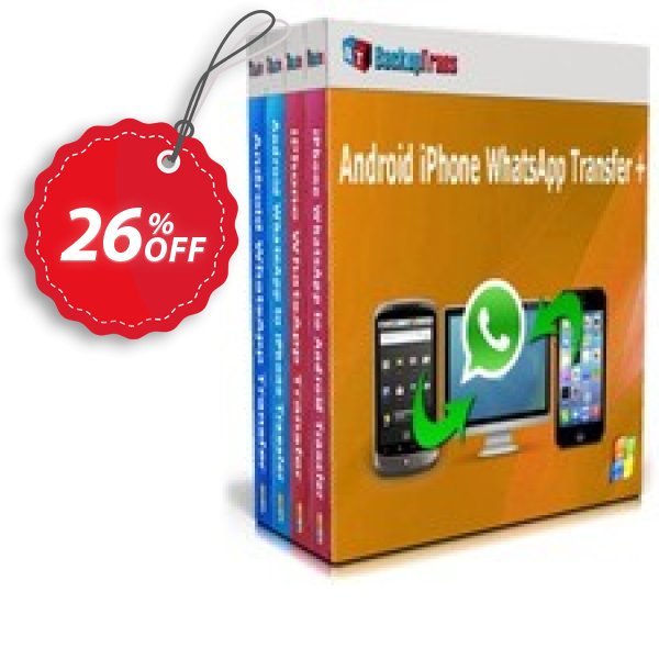 Backuptrans Android iPhone WhatsApp Transfer plus, Family Edition  Coupon, discount Holiday Deals. Promotion: excellent sales code of Backuptrans Android iPhone WhatsApp Transfer +(Family Edition) 2024