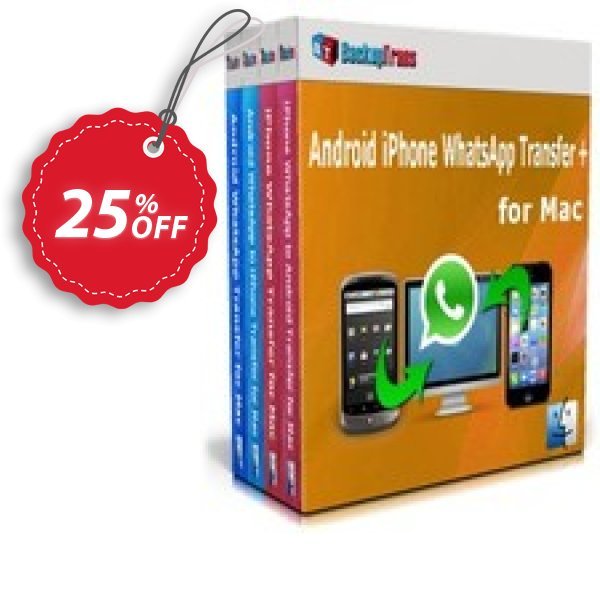 Backuptrans Android iPhone WhatsApp Transfer plus for MAC, Family Edition  Coupon, discount Holiday Deals. Promotion: awful discount code of Backuptrans Android iPhone WhatsApp Transfer + for Mac(Family Edition) 2024