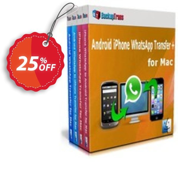 Backuptrans Android iPhone WhatsApp Transfer plus for MAC, Business Edition Coupon, discount Holiday Deals. Promotion: awful promo code of Backuptrans Android iPhone WhatsApp Transfer + for Mac(Business Edition) 2024