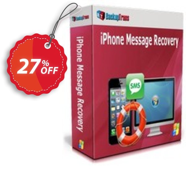 Backuptrans iPhone Message Recovery Coupon, discount Backuptrans iPhone Message Recovery (Personal Edition) exclusive promotions code 2024. Promotion: special discounts code of Backuptrans iPhone Message Recovery (Personal Edition) 2024