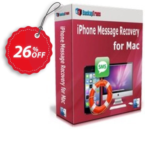 Backuptrans iPhone Message Recovery for MAC Coupon, discount Backuptrans iPhone Message Recovery for Mac (Personal Edition) amazing offer code 2024. Promotion: wonderful deals code of Backuptrans iPhone Message Recovery for Mac (Personal Edition) 2024