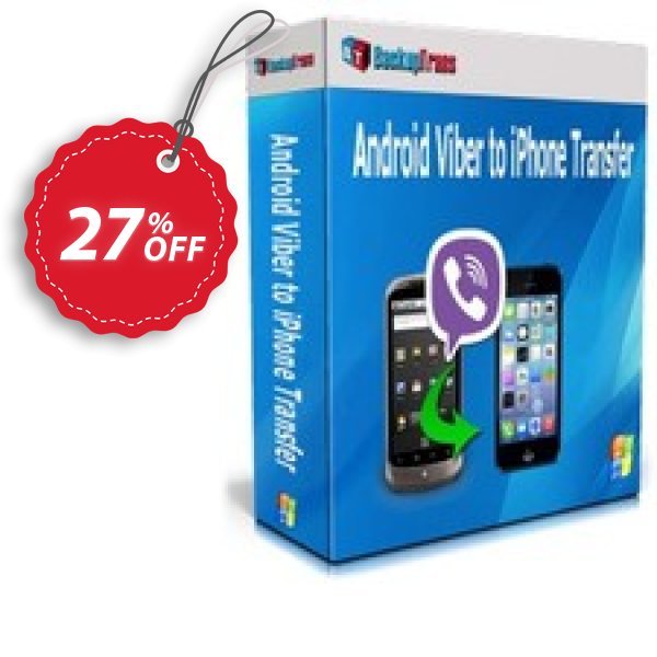 Backuptrans Android Viber to iPhone Transfer, Family Edition  Coupon, discount Backuptrans Android Viber to iPhone Transfer (Family Edition) staggering discount code 2024. Promotion: stunning offer code of Backuptrans Android Viber to iPhone Transfer (Family Edition) 2024
