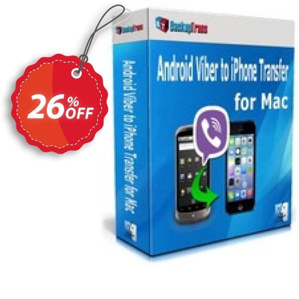 Backuptrans Android Viber to iPhone Transfer for MAC, Family Edition  Coupon, discount Backuptrans Android Viber to iPhone Transfer for Mac (Family Edition) impressive promotions code 2024. Promotion: stirring discounts code of Backuptrans Android Viber to iPhone Transfer for Mac (Family Edition) 2024
