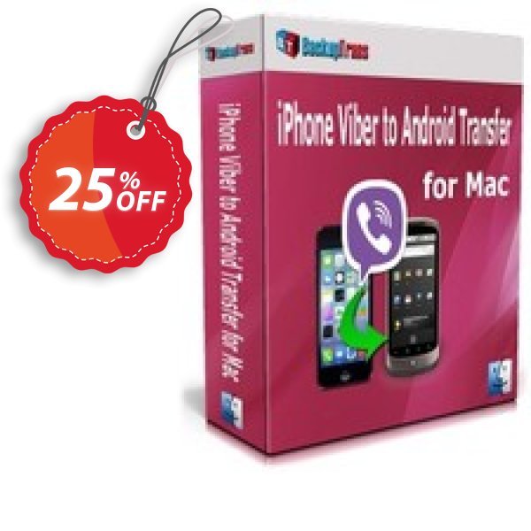 Backuptrans iPhone Viber to Android Transfer for MAC Coupon, discount Backuptrans iPhone Viber to Android Transfer for Mac (Personal Edition) marvelous promo code 2025. Promotion: excellent discount code of Backuptrans iPhone Viber to Android Transfer for Mac (Personal Edition) 2024