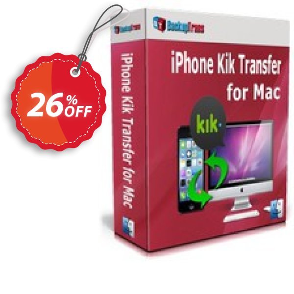 Backuptrans iPhone Kik Transfer for MAC, Family Edition  Coupon, discount Backuptrans iPhone Kik Transfer for Mac (Family Edition) stirring deals code 2024. Promotion: imposing sales code of Backuptrans iPhone Kik Transfer for Mac (Family Edition) 2024