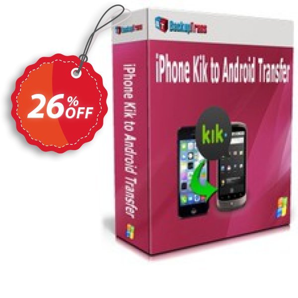 Backuptrans iPhone Kik to Android Transfer Coupon, discount Backuptrans iPhone Kik to Android Transfer (Personal Edition) excellent promo code 2025. Promotion: dreaded discount code of Backuptrans iPhone Kik to Android Transfer (Personal Edition) 2024