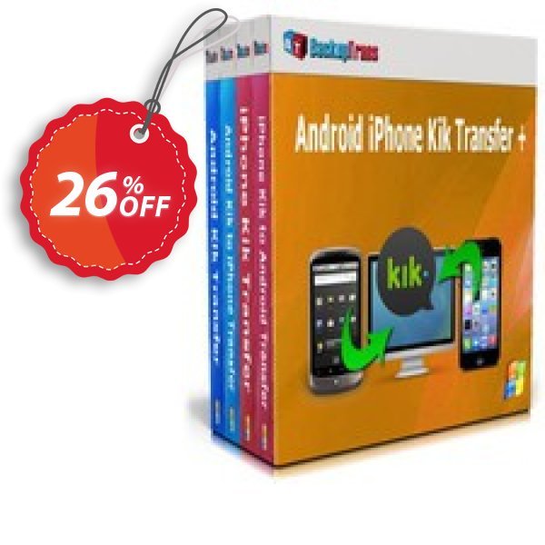 Backuptrans Android iPhone Kik Transfer +, Business Edition Coupon, discount Holiday Deals. Promotion: dreaded deals code of Backuptrans Android iPhone Kik Transfer + (Business Edition) 2024